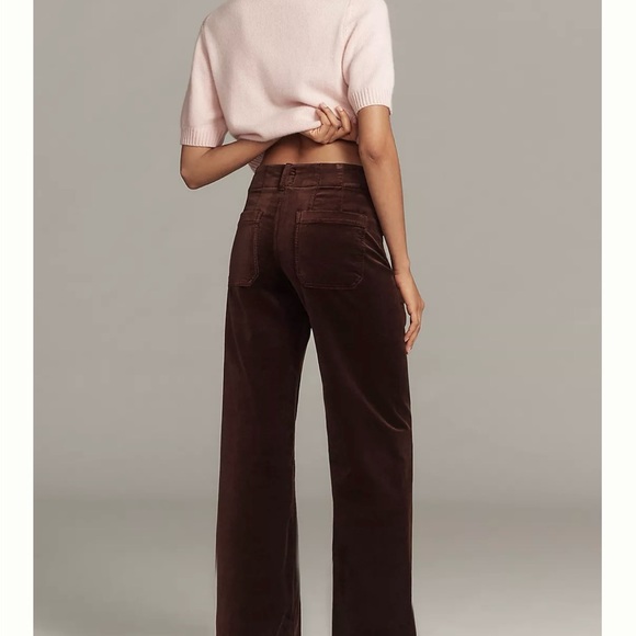 Anthropologie Colette Maeve Rich Brown/Fudge Brownie, Velvet Pants, NWT, 29T - Picture 4 of 6